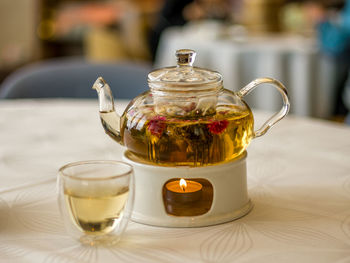 Close-up of tea on table