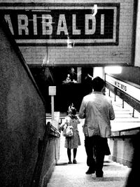 People standing in city