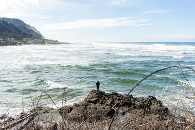 Scenic view of sea against sky