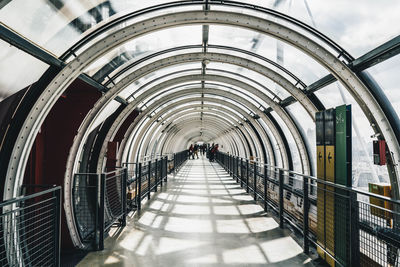 People walking in corridor