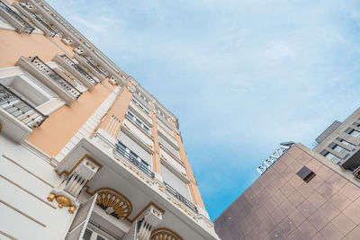 Low angle view of buildings against sky