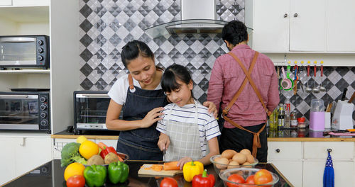 Women standing in a restaurant