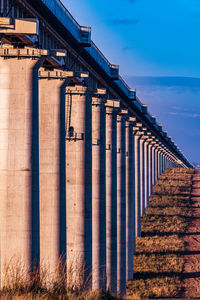 Low angle view of bridge against sky