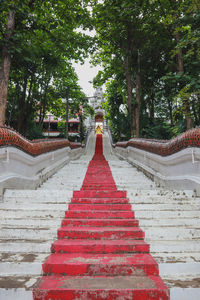Low angle view of steps leading towards temple