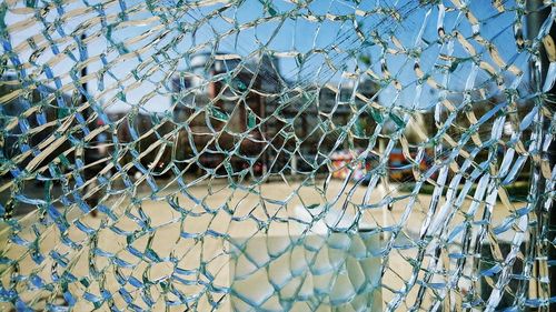 Full frame shot of fishing net