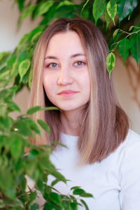 Portrait of young woman