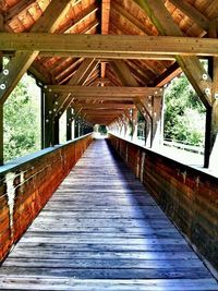 Footbridge over wooden walkway