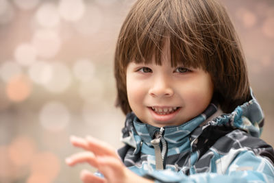 Portrait of boy looking away