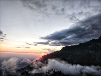 Scenic view of cloudscape during sunset