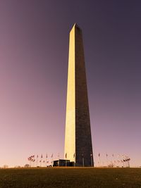 Low angle view of monument against clear sky