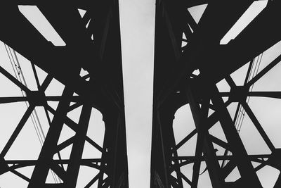 Low angle view of bridge against sky