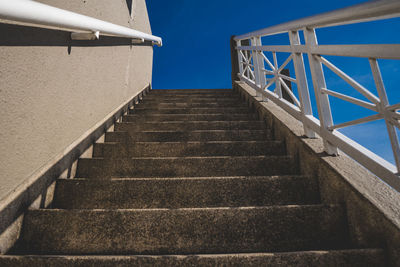 Low angle view of staircase against building