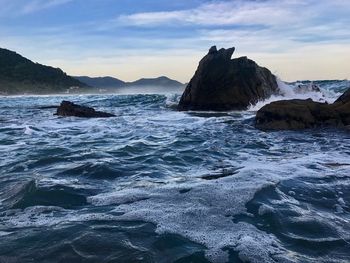 Scenic view of sea in brazil