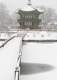 Built structure with trees in background