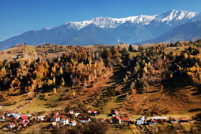 Panoramic view of people on mountain