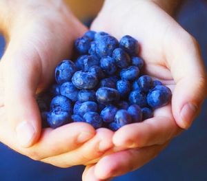 Close-up of cropped hand holding ice cream