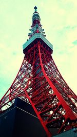 Low angle view of eiffel tower