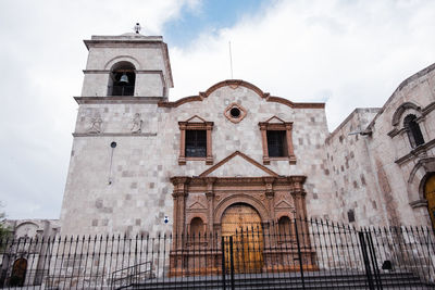 Low angle view of historical building against sky