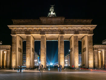 View of historical building at night