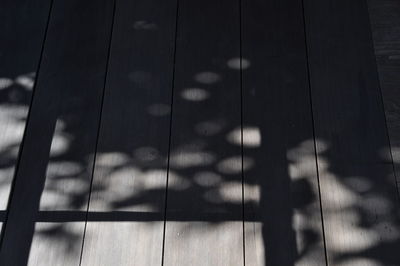 Shadow of person on window