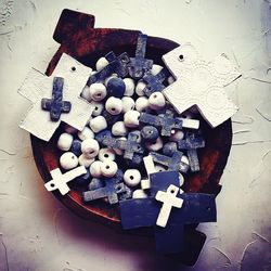 Close-up of multi colored decorations