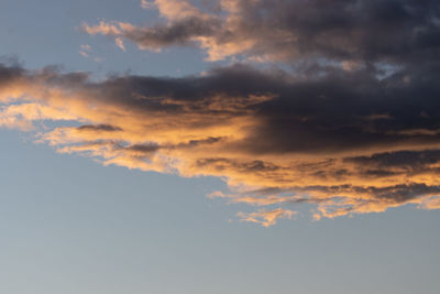 Low angle view of sky during sunset