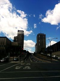 City street with buildings in background