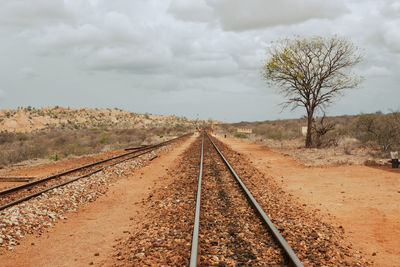 Scenic view of a railway line in tsavo east national park in kenya