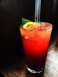 Close-up of drink on table