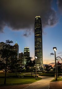 Low angle view of buildings against sky