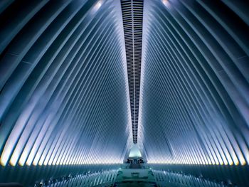 Low angle view of illuminated ceiling