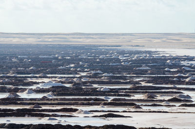 View of landscape against cloudy sky