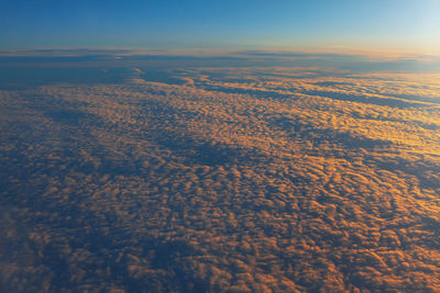 Clouds in the stratosphere with sunlight