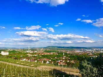 Panoramic shot of townscape against sky