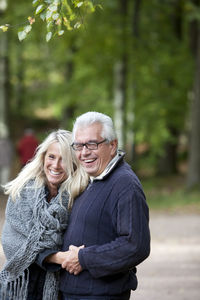 Smiling senior couple, delsjon, gothenburg, sweden