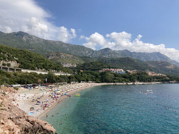 Kamenovo beach adriatic coast in montenegro