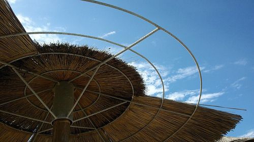 Close-up low angle view of built structure against sky