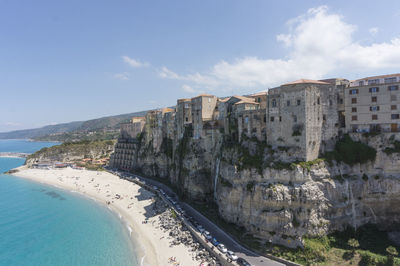 Panoramic view of buildings against sky