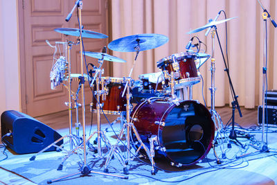 Close-up of musical equipment