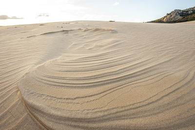 Sand dunes in desert