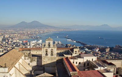 Aerial view of city at waterfront