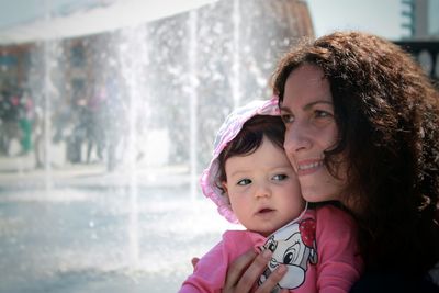 Portrait of mother and daughter