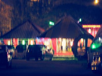 View of illuminated building at night