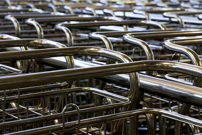 Full frame shot of shopping carts