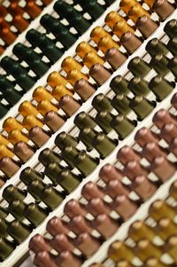 Full frame shot of bottles