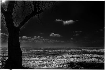 Scenic view of sea against sky