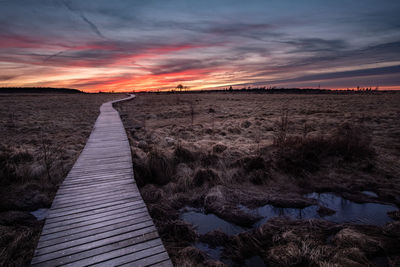 Scenic view of landscape during sunset