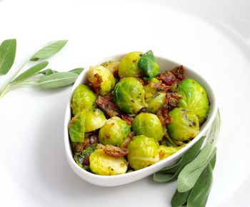 Close-up of food on white background