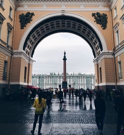 People walking on street in city