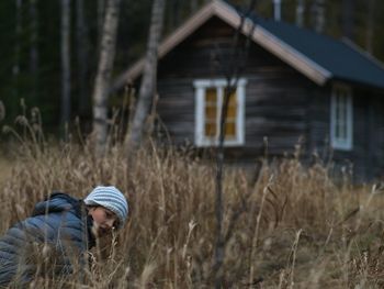 Boy in grass